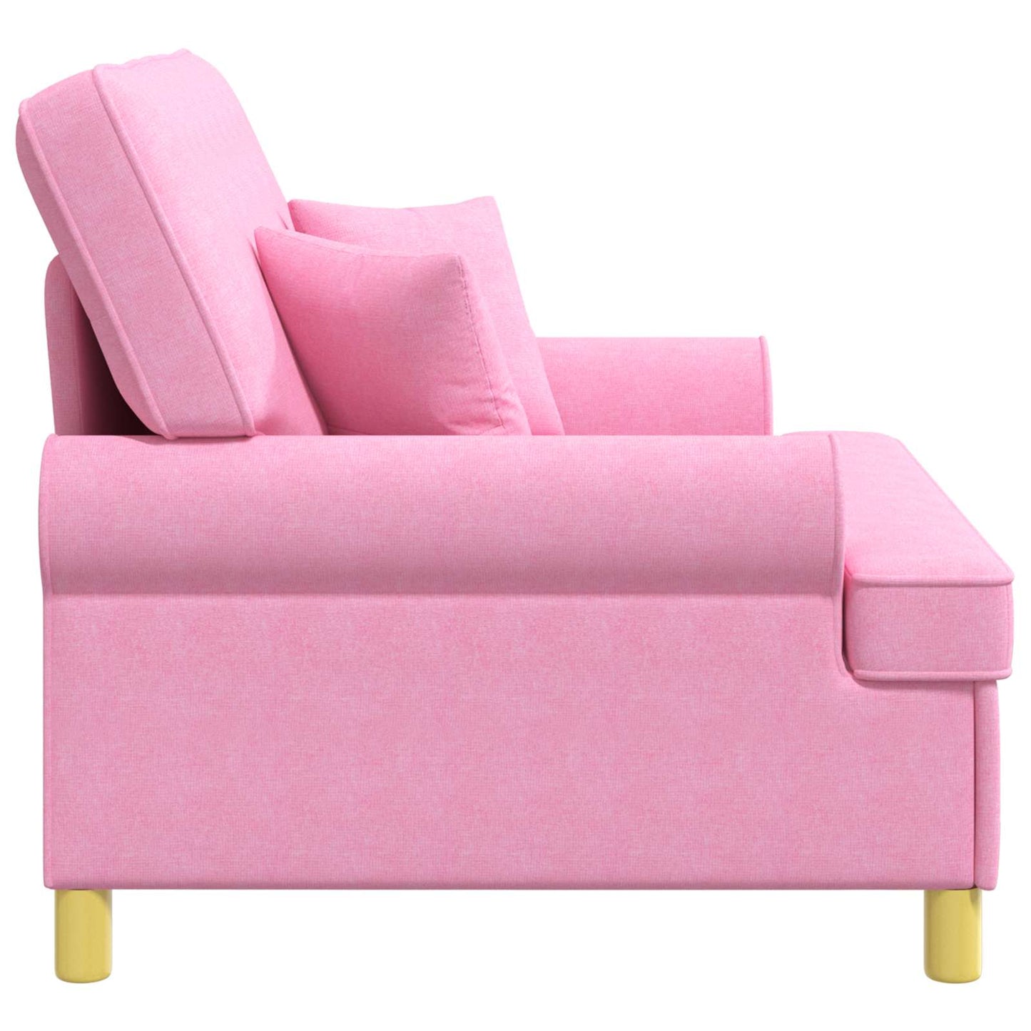 Armchair with Cushions Pink Fabric