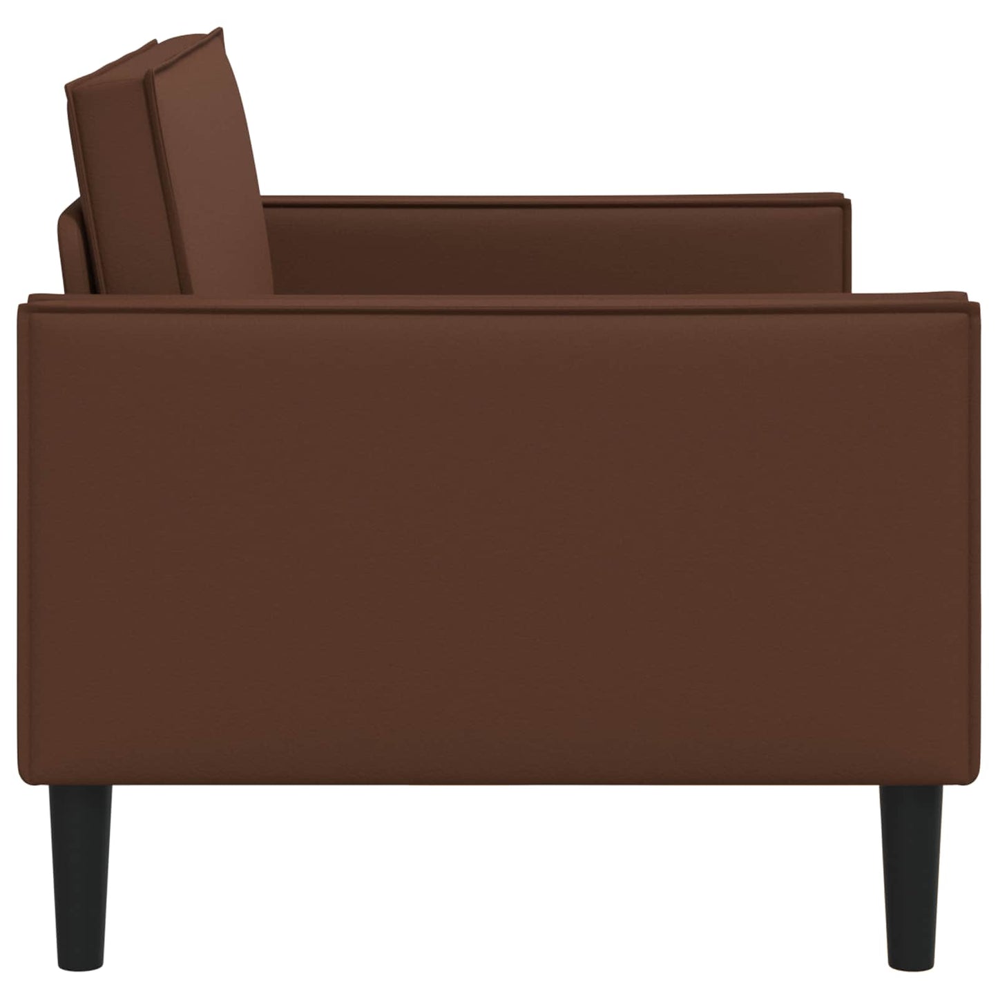 XL Armchair Brown Faux Leather