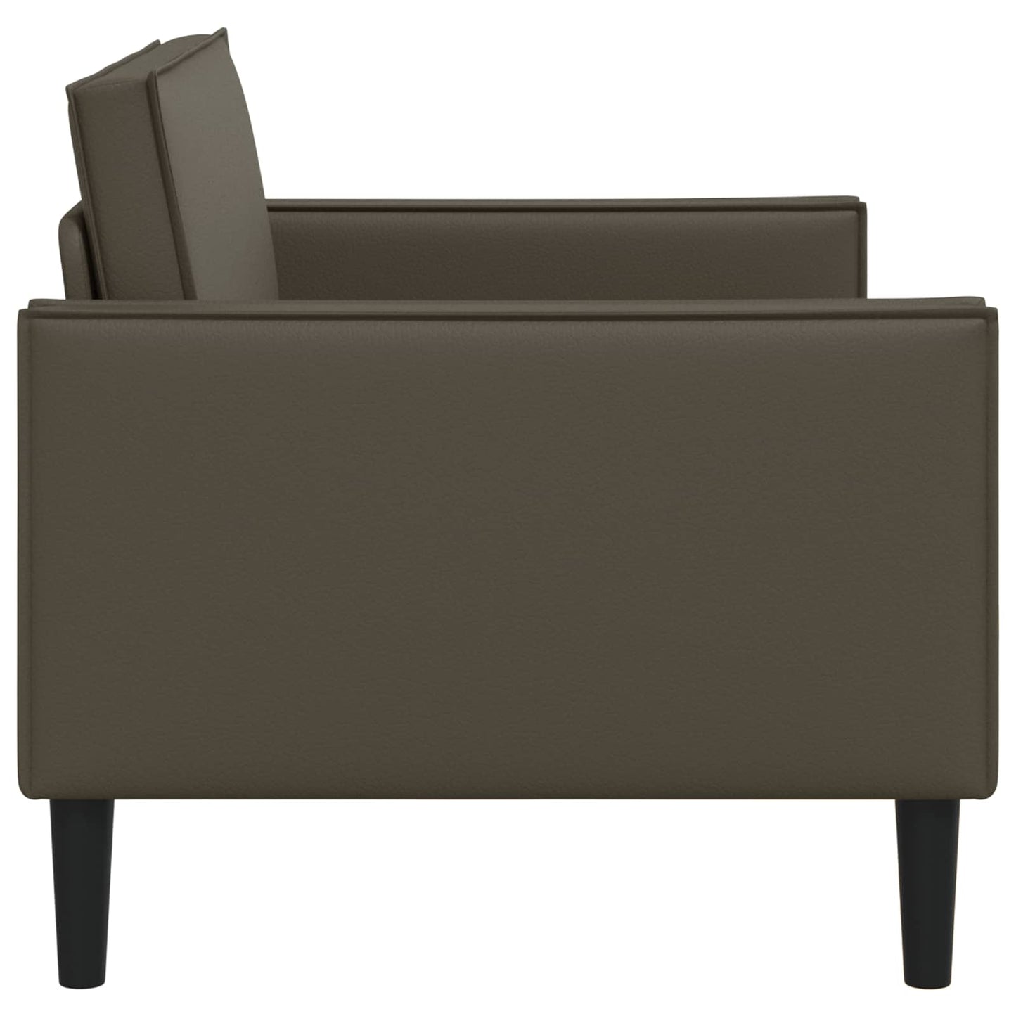 XL Armchair Brown Faux Leather