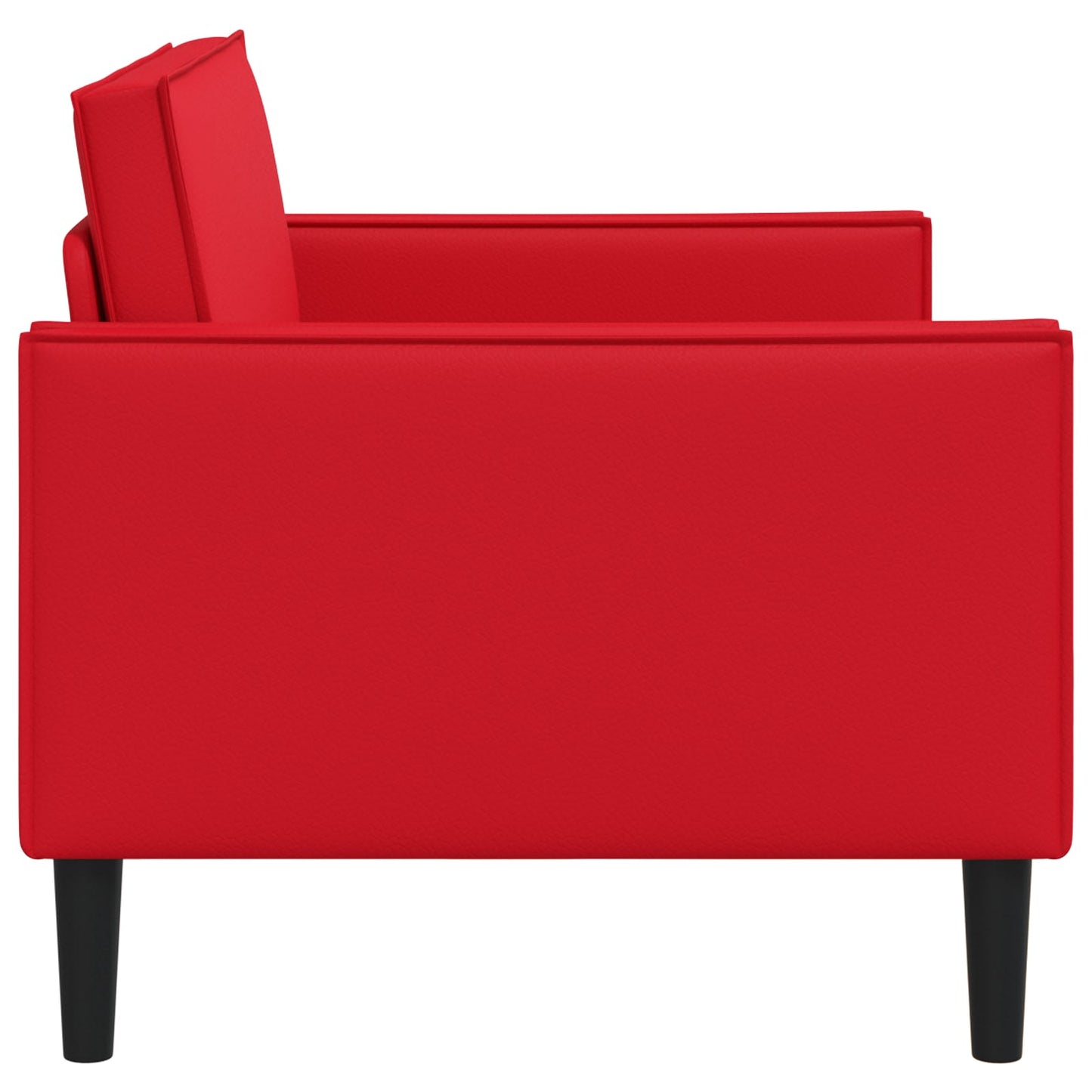 XL Armchair Red Faux Leather
