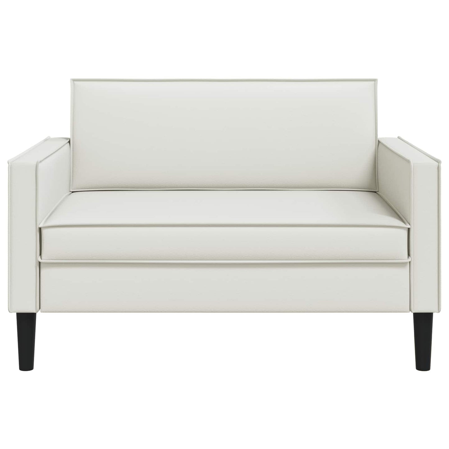 XXL Armchair White Faux Leather