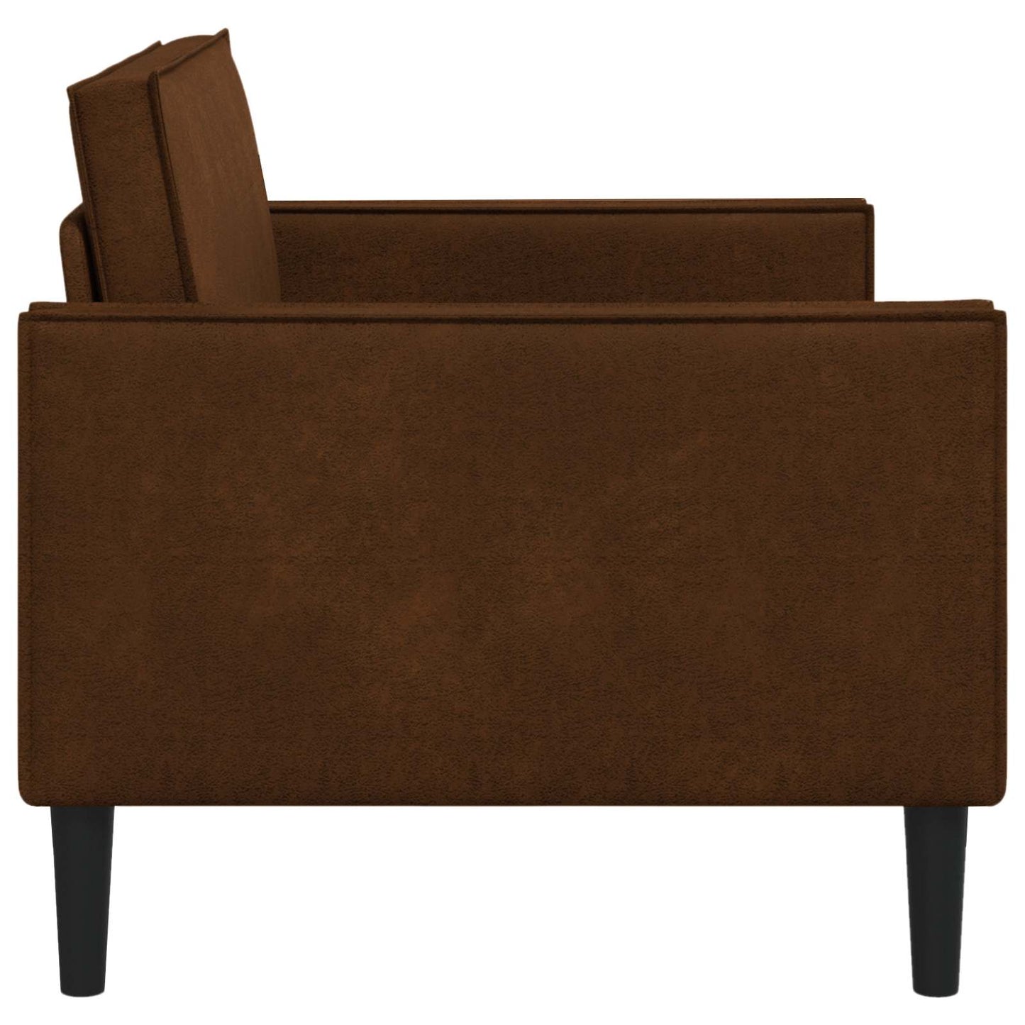 XXL Armchair Brown Faux Suede Leather