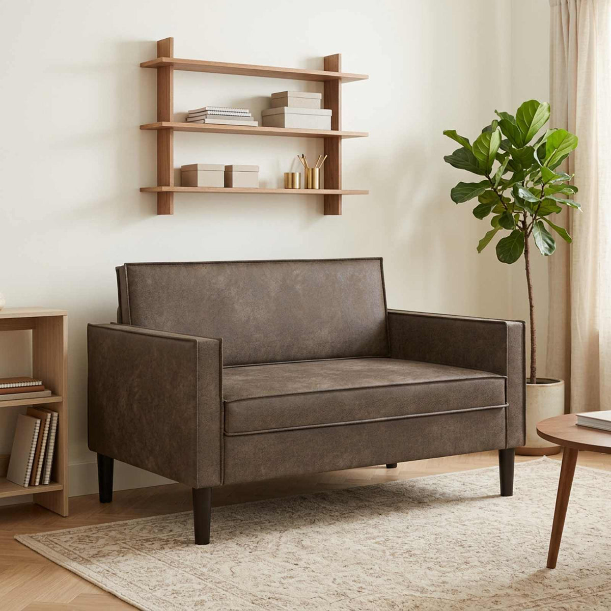 XXL Armchair Dark Grey Faux Suede Leather