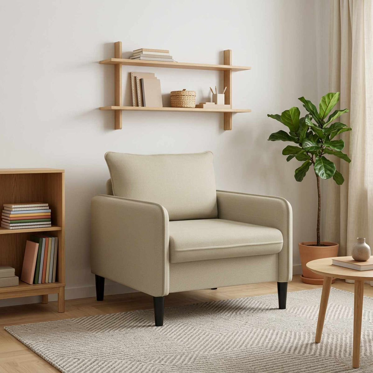 XL Armchair Sand Velvet