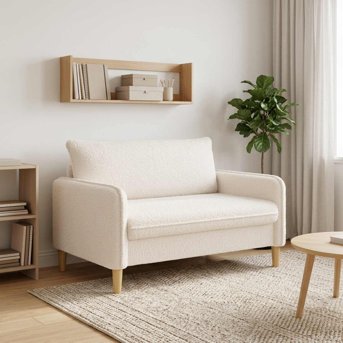 XXL Armchair Cream Bouclé