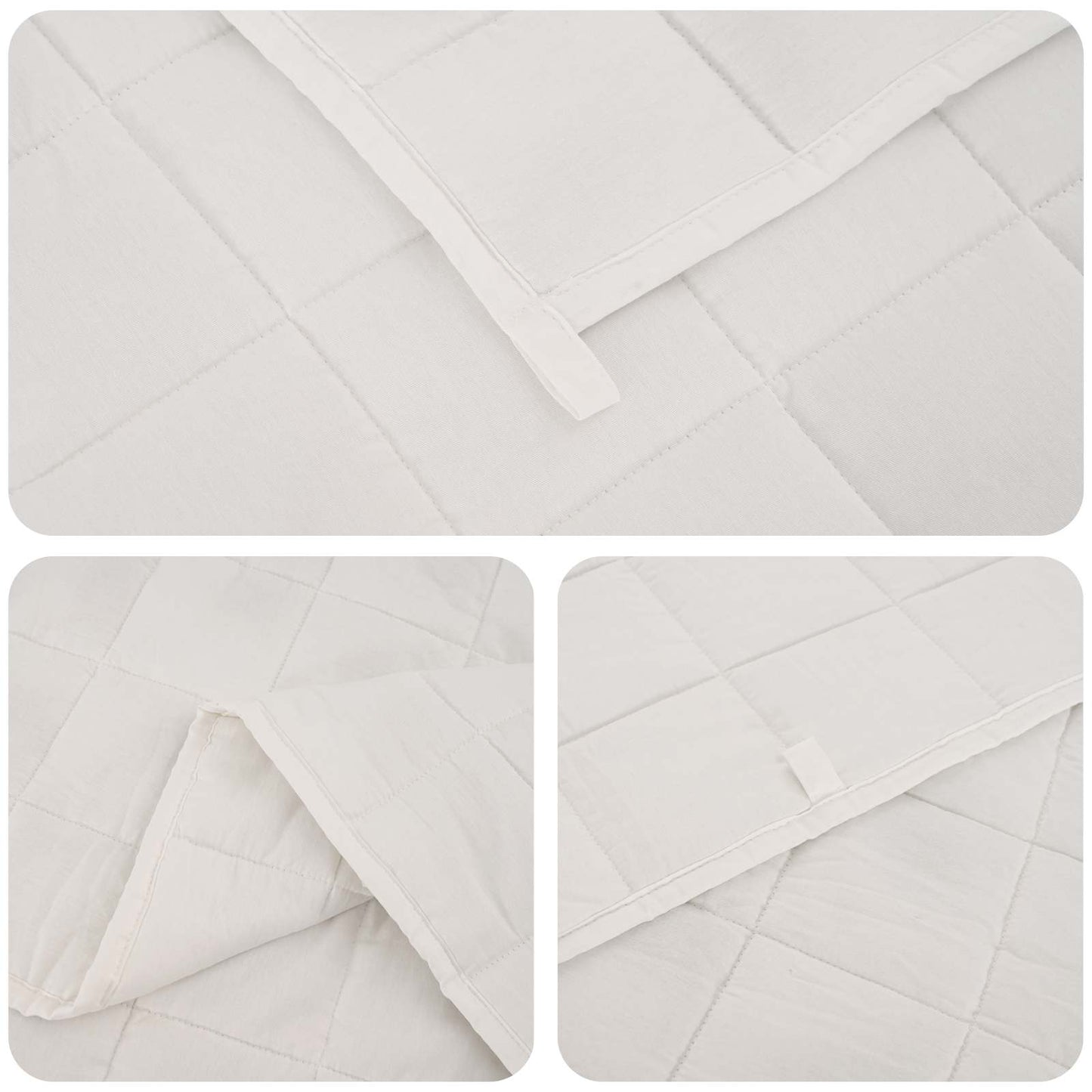 Weighted Blanket White 220 x 235 cm 15 kg 100% Cotton 205T