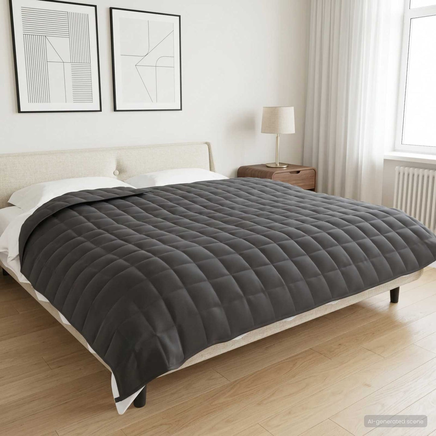 Weighted Blanket Anthracite 235 x 290 cm 11 kg 100% Cotton 205T