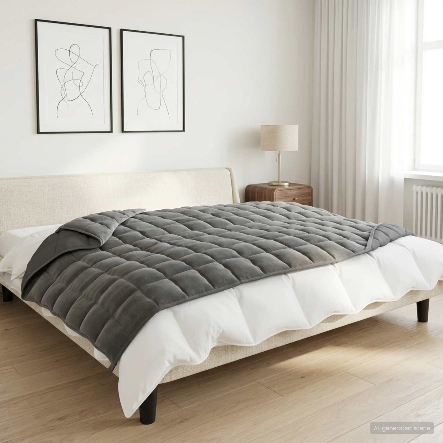Weighted Blanket Anthracite 150 x 200 cm 7 kg 100% Cotton 205T