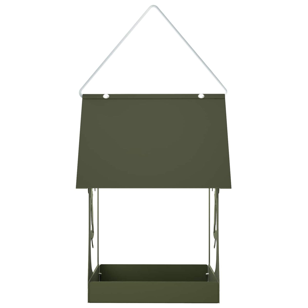 Hanging Bird Feeder Steel Olive Green