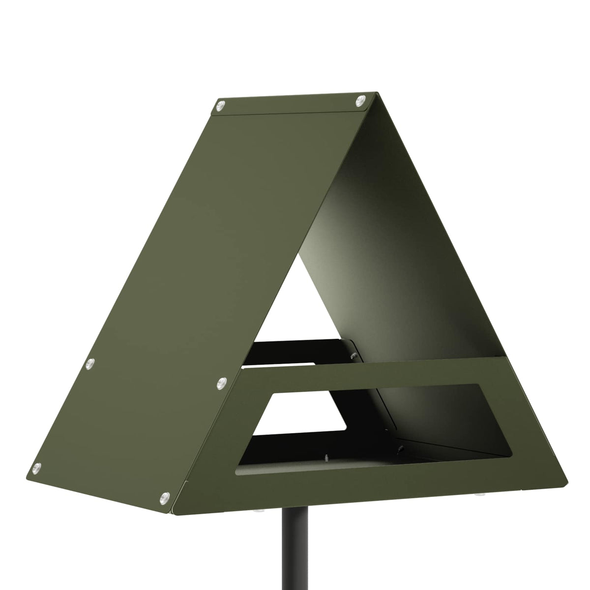 Bird Feeder Steel Olive Green