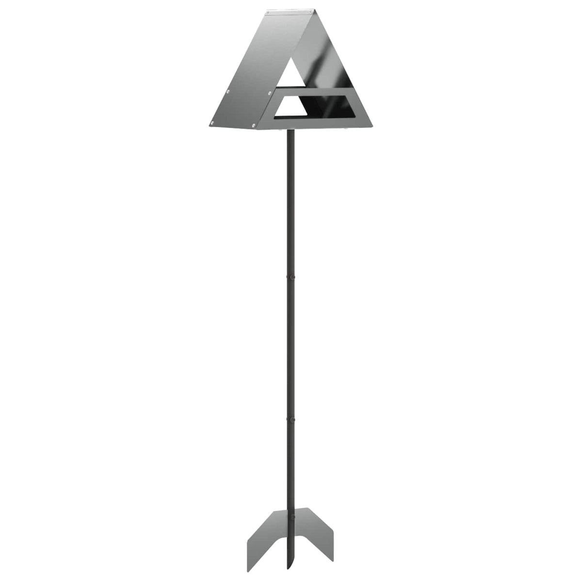 Bird Feeder Galvanised Steel Silver