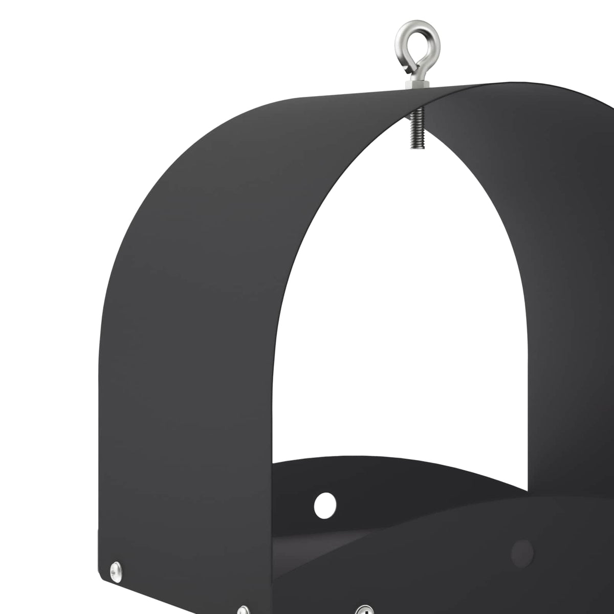 Hanging Bird Feeder Steel Black