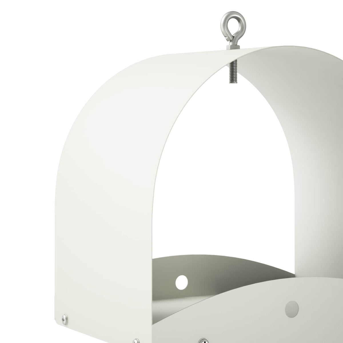 Hanging Bird Feeder Steel White