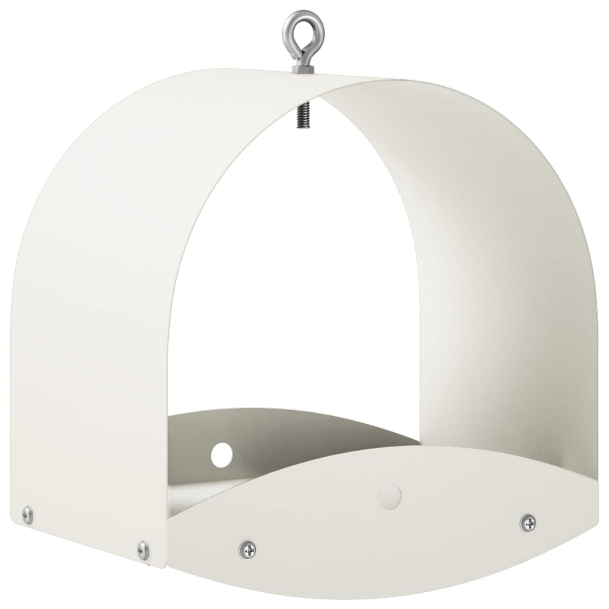 Hanging Bird Feeder Steel White