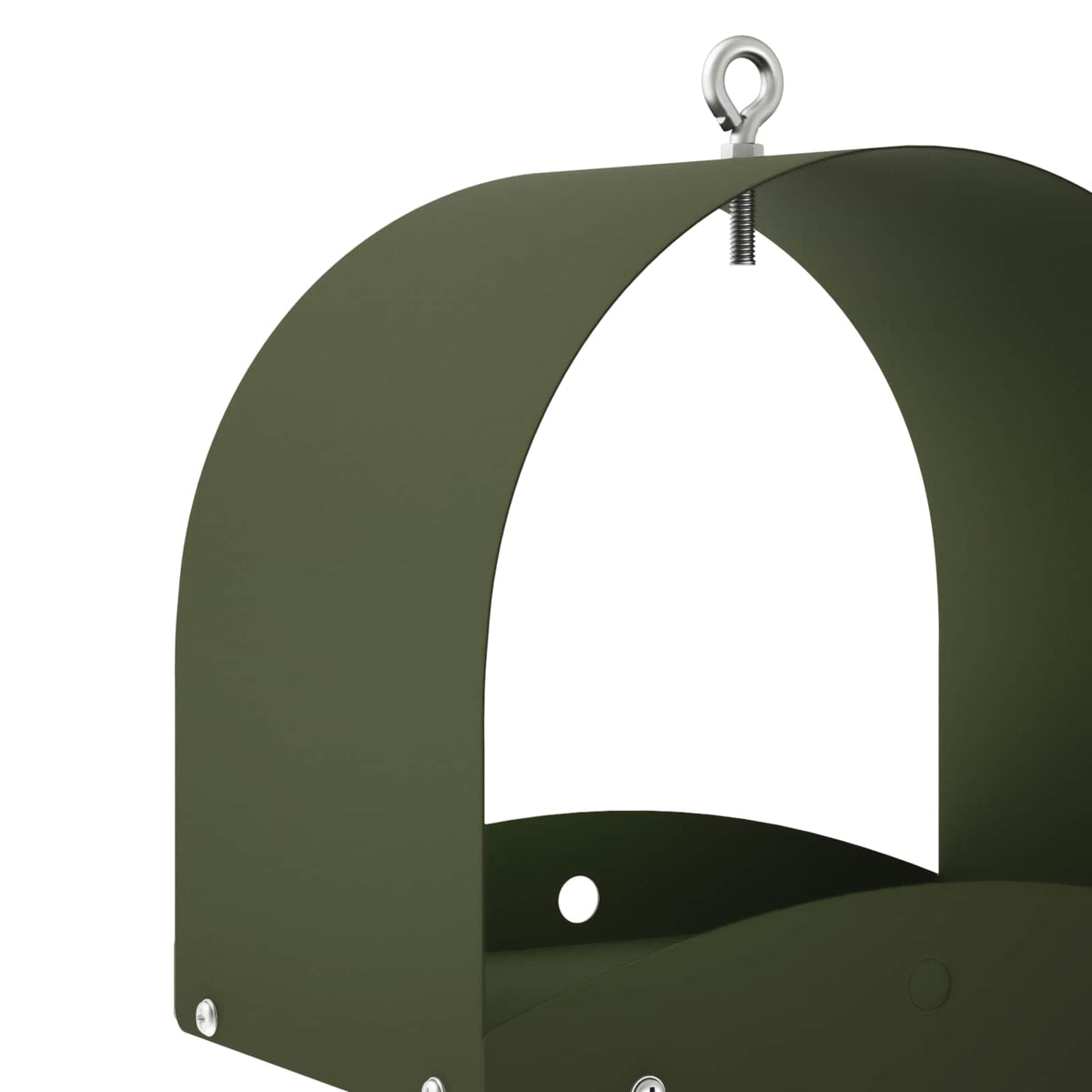 Hanging Bird Feeder Steel Olive Green