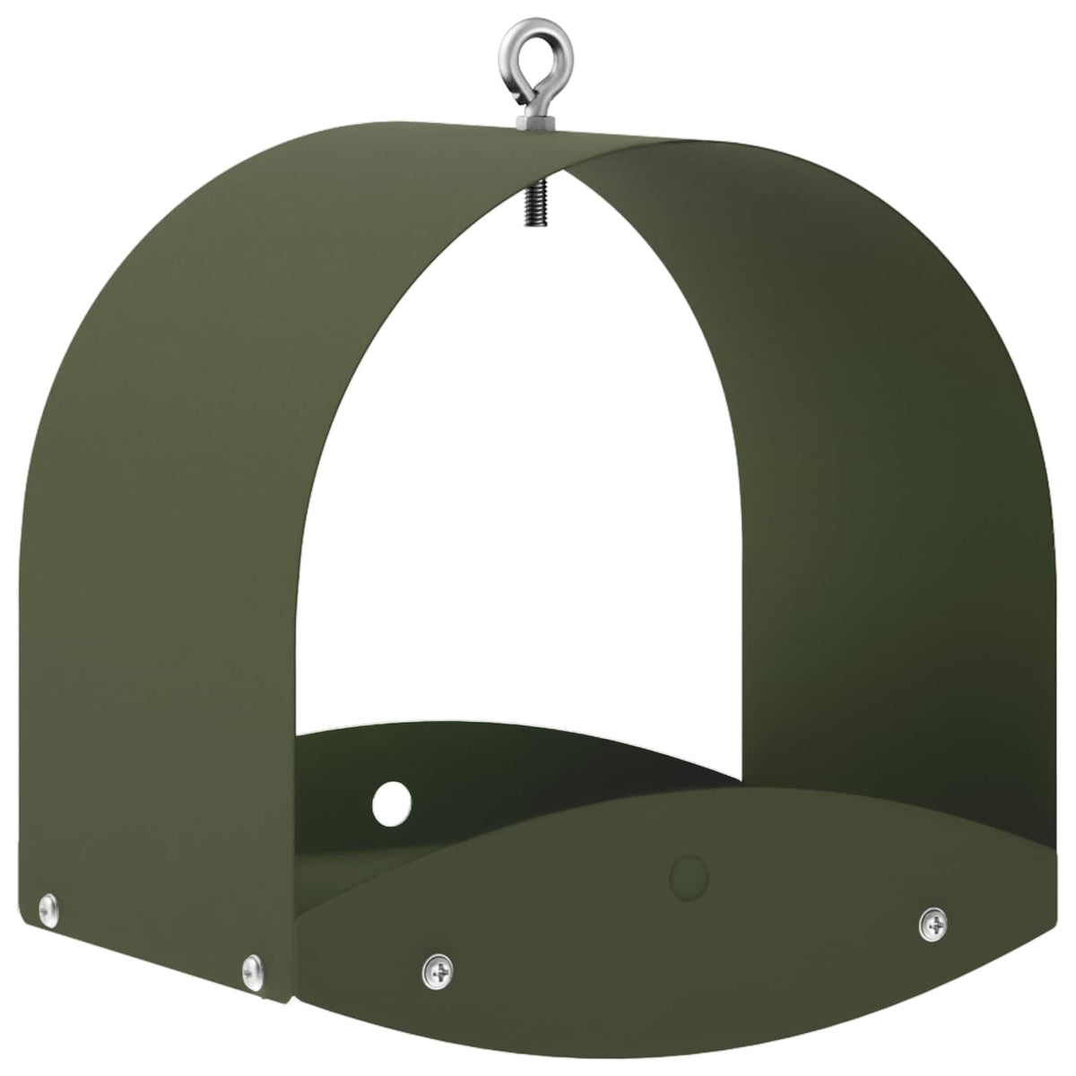 Hanging Bird Feeder Steel Olive Green