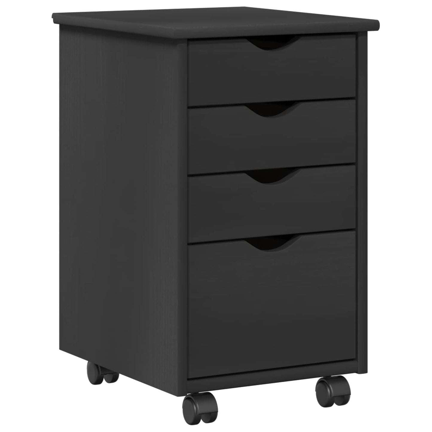 Desk Cabinet Set 2 pcs Grey Solid Pine Wood
