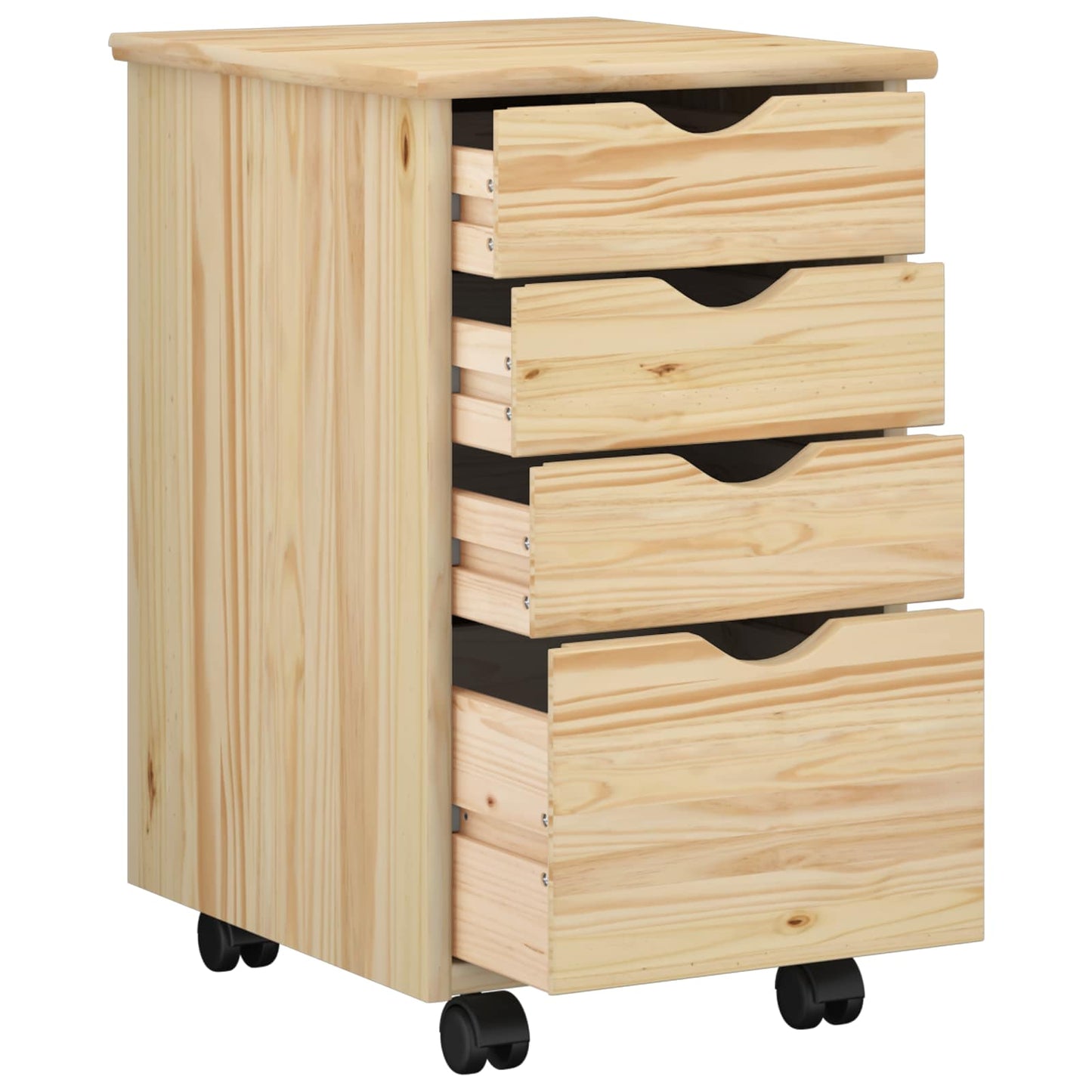 Desk Cabinet Set 2 pcs Brown Solid Pine Wood