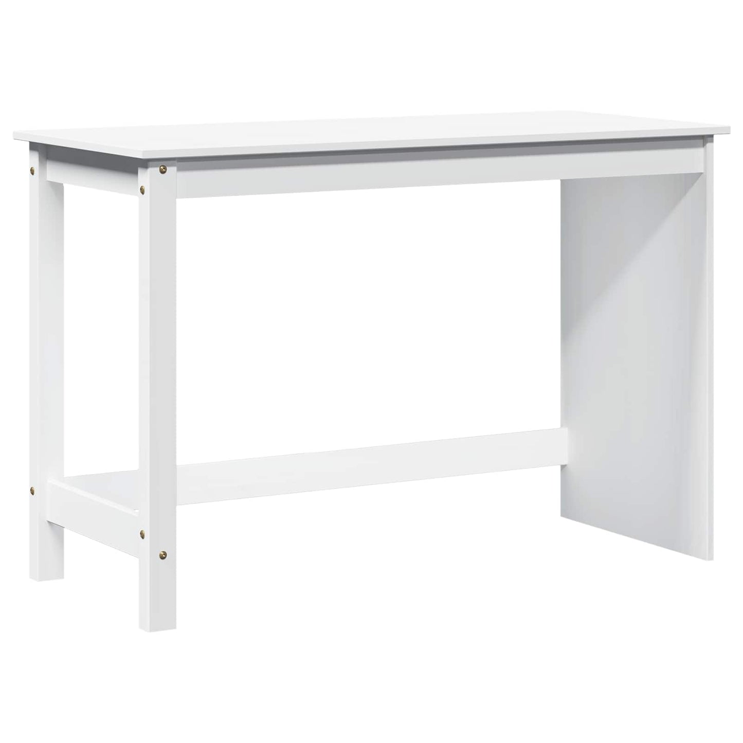 Desk Cabinet Set 2 pcs White Solid Pine Wood