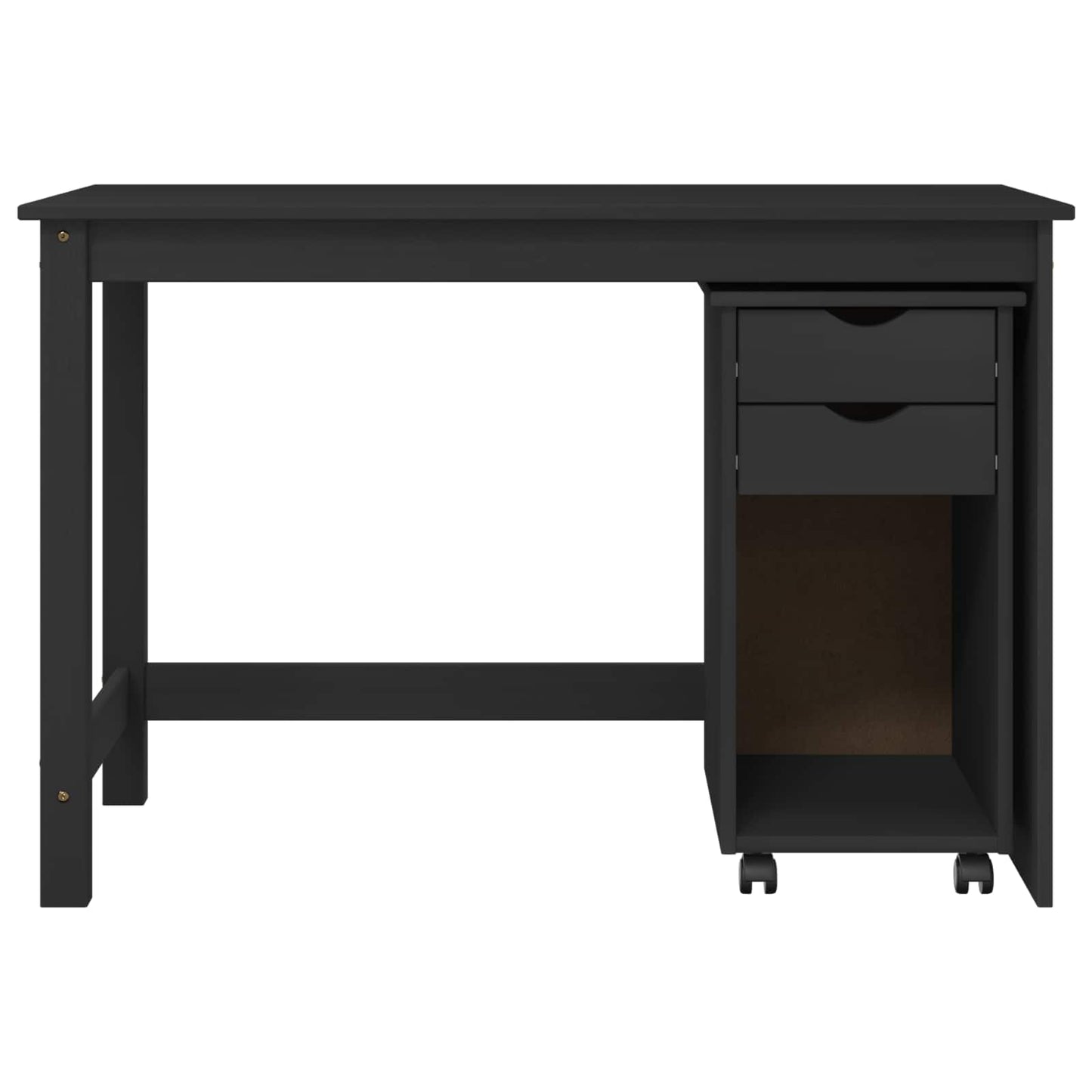 Desk Cabinet Set 2 pcs Grey Solid Pine Wood