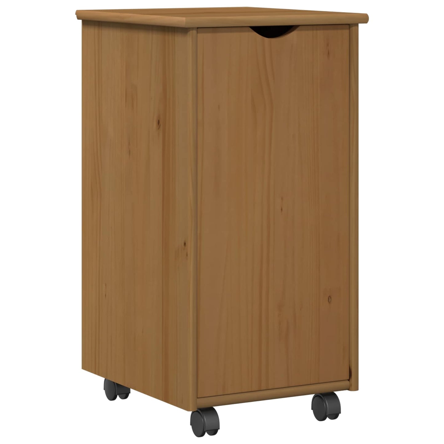 Desk Cabinet Set 2 pcs Honey Brown Solid Pine Wood