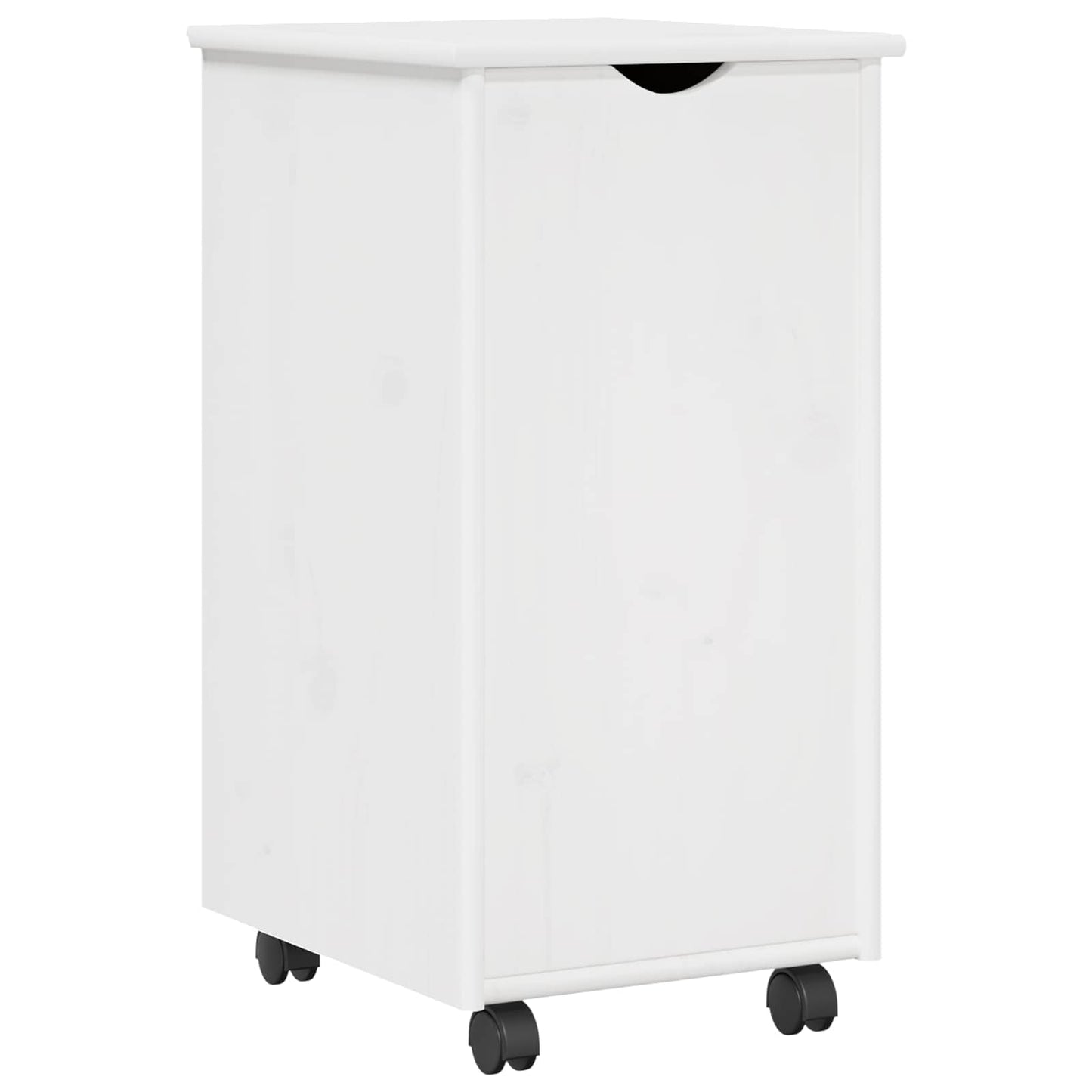 Desk Cabinet Set 2 pcs White Solid Pine Wood