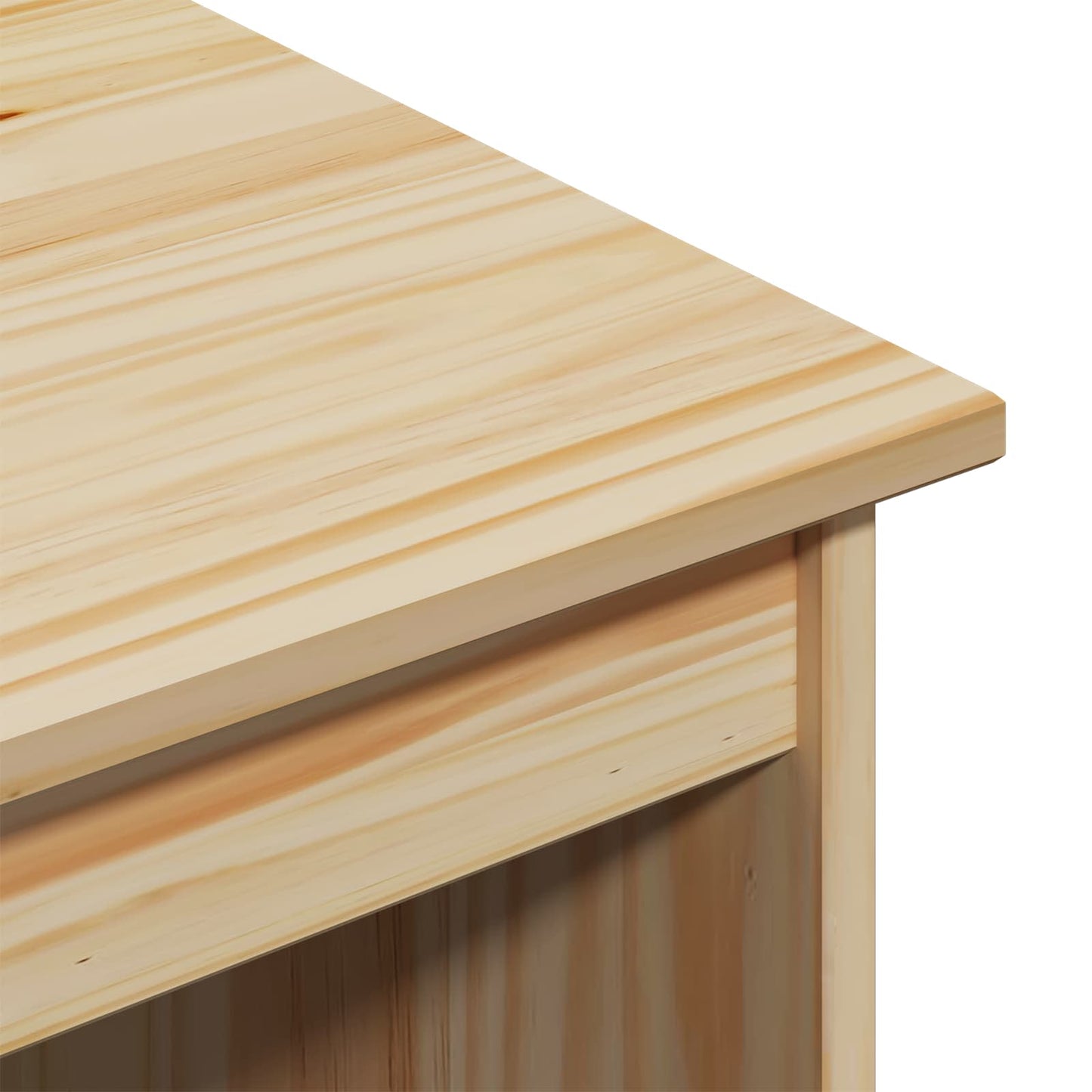Desk Cabinet Set 2 pcs Brown Solid Pine Wood