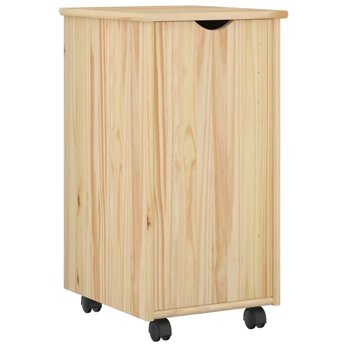 Desk Cabinet Set 2 pcs Brown Solid Pine Wood