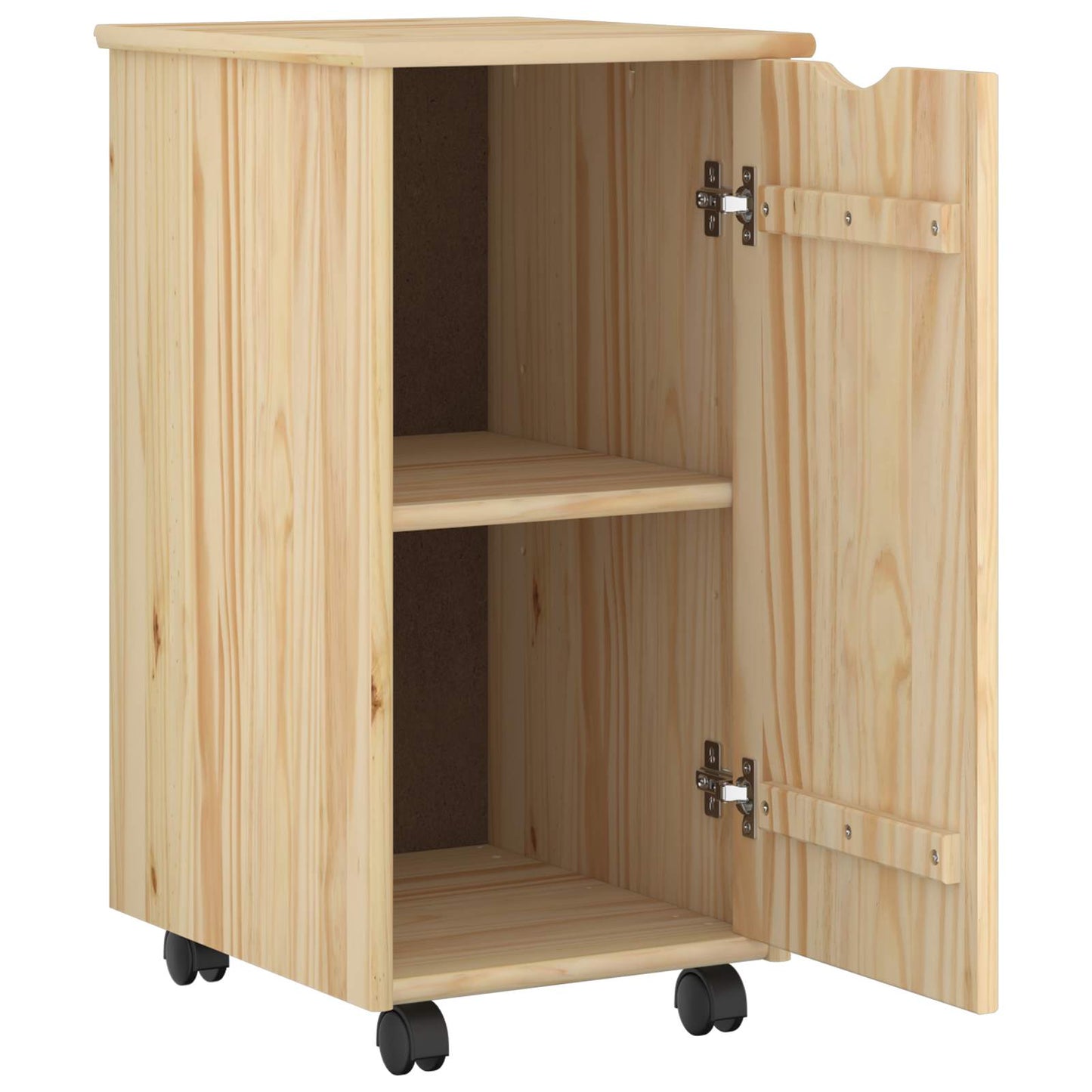 Desk Cabinet Set 2 pcs Brown Solid Pine Wood