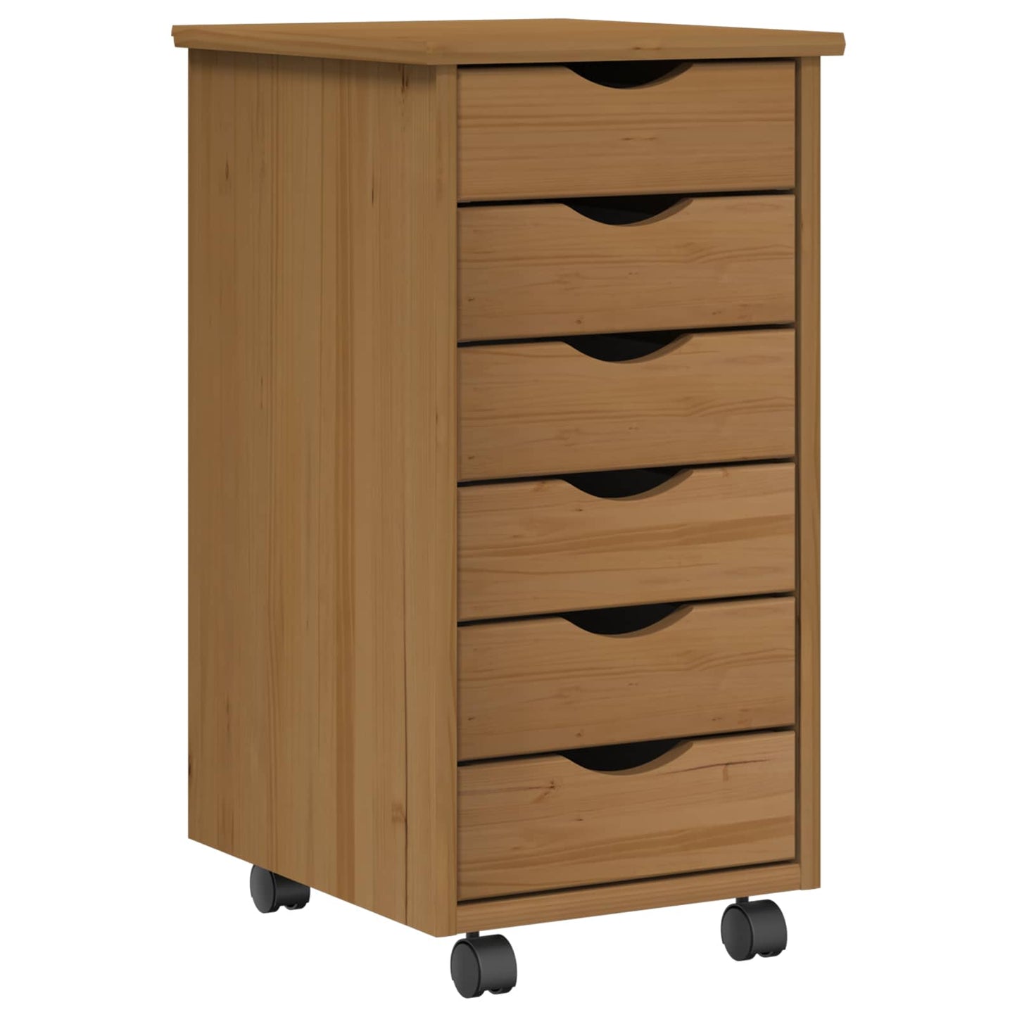 Desk and Rolling Cabinet Set MOSS 2 pcs Honey Brown