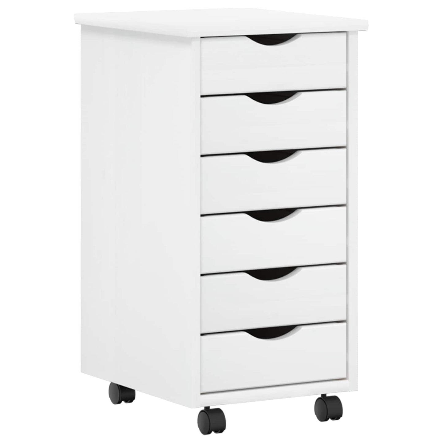 Desk and Rolling Cabinet Set MOSS 2 pcs White