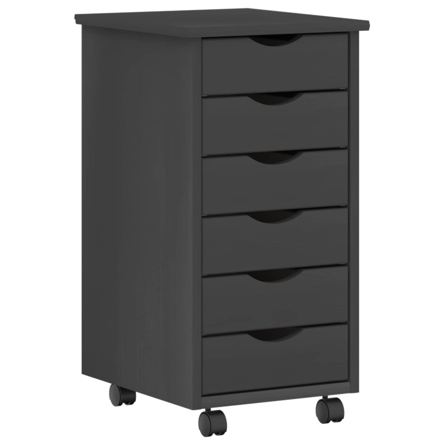 Desk and Rolling Cabinet Set MOSS 2 pcs Grey