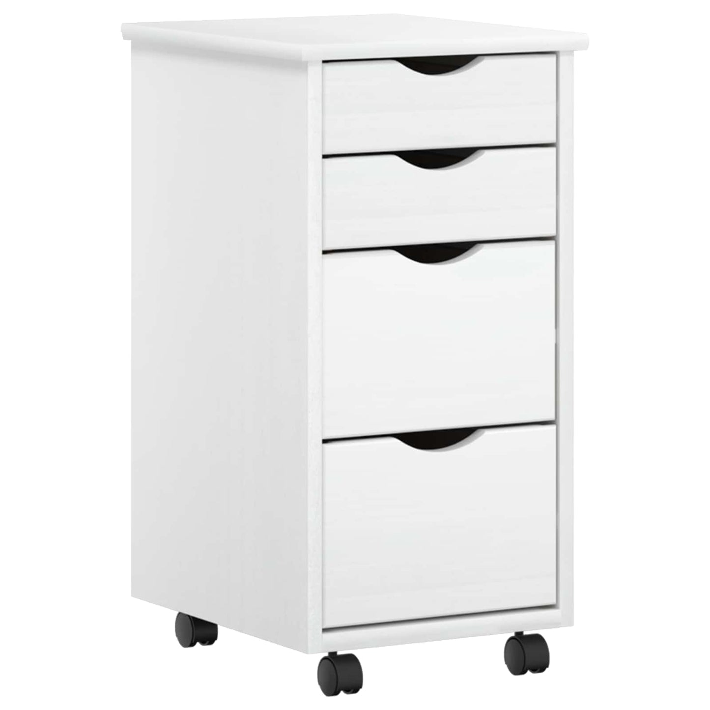 Desk and Rolling Cabinet Set MOSS 2 pcs White
