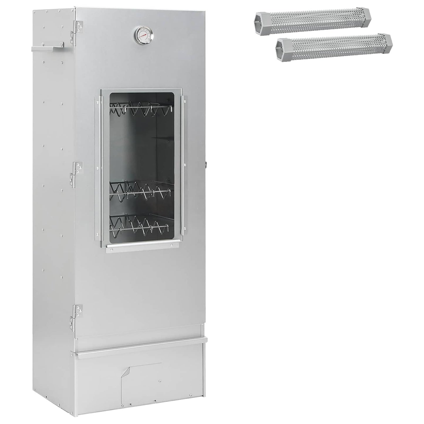Smoker Oven 3 pcs 44.5 x 29 x 110 cm Galvanised steel Silver