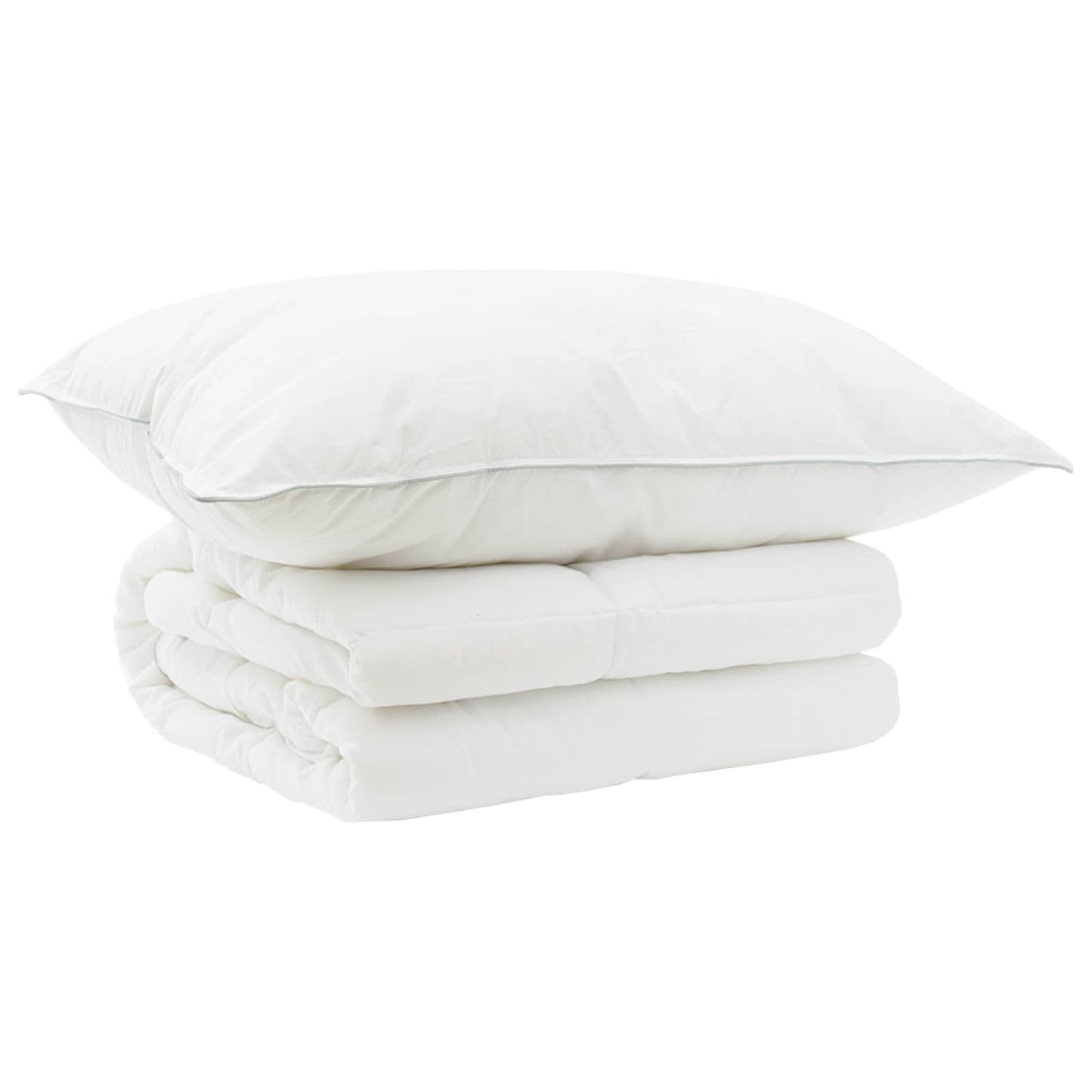 Duvet and Pillow Set 2 pcs 135x200 cm Summer 140 GSM Wool White