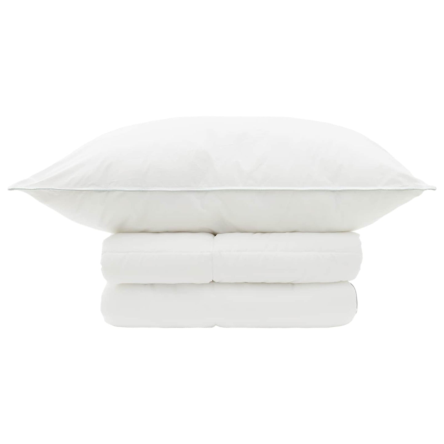 Duvet and Pillow Set 2 pcs 135x200 cm Summer 140 GSM Wool White