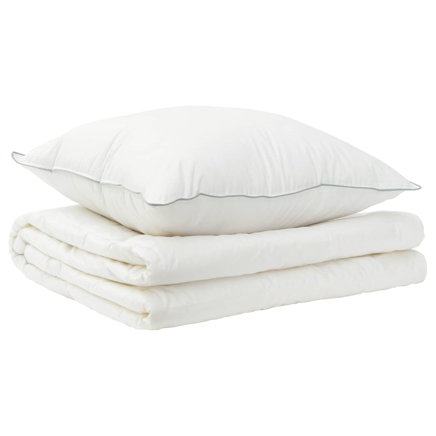 Duvet and Pillow Set 2 pcs 140x200 cm Summer 140 GSM Wool White