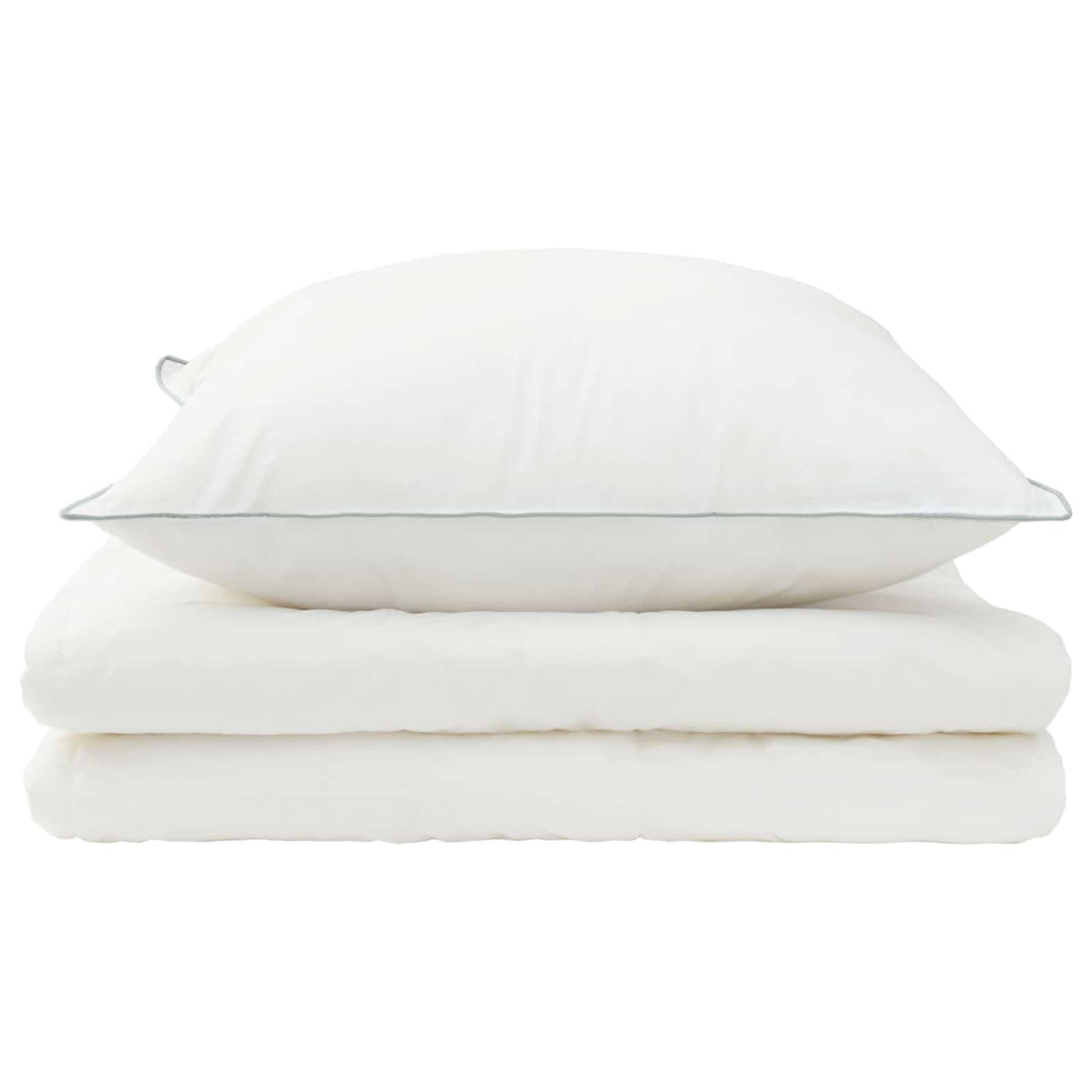 Duvet and Pillow Set 2 pcs 140x200 cm Summer 140 GSM Wool White