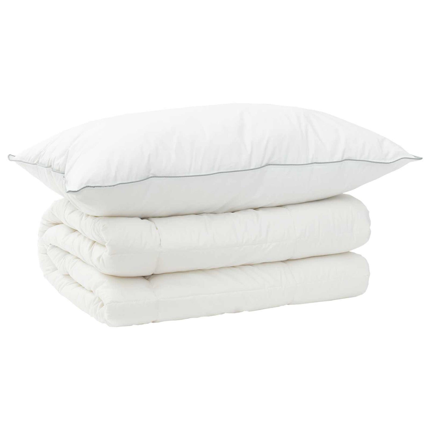 Duvet and Pillow Set 2 pcs 137x200 cm 4 Seasons 350 GSM Wool