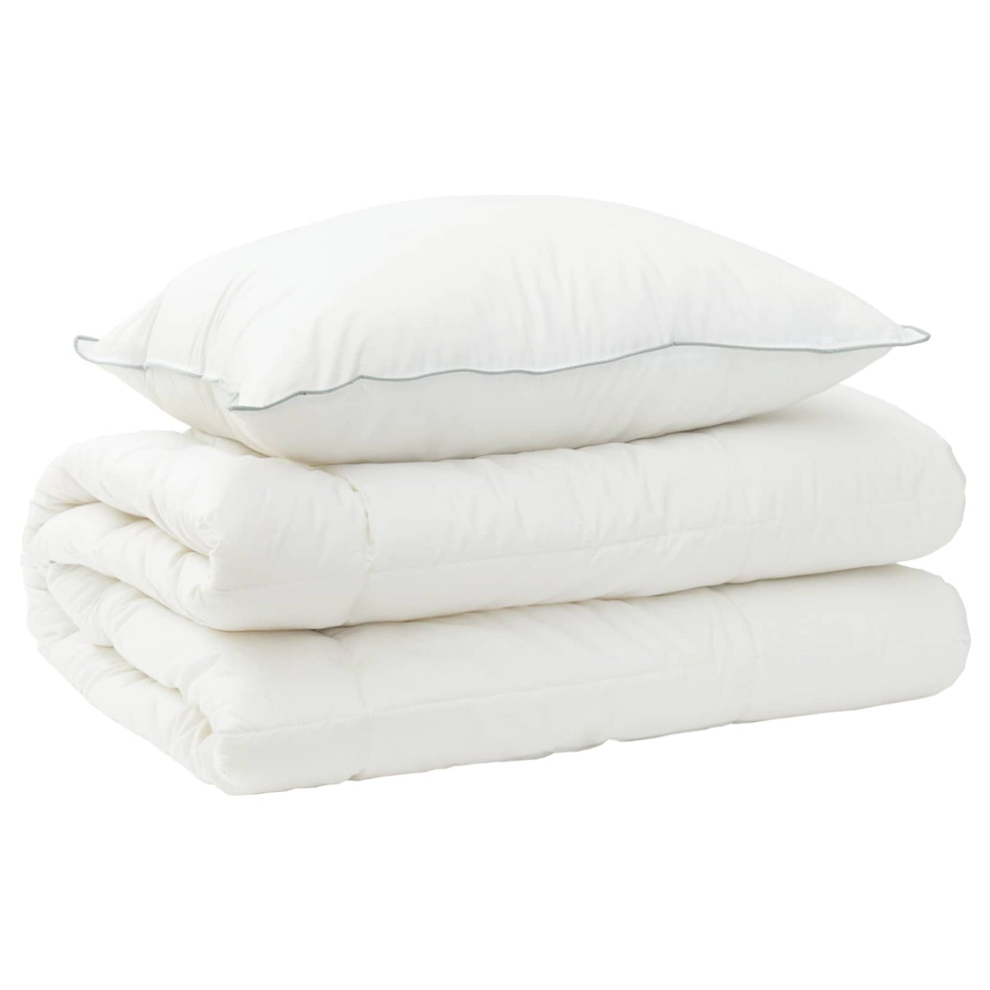 Duvet and Pillow Set 2 pcs 152x203 cm 4 Seasons 350 GSM Wool