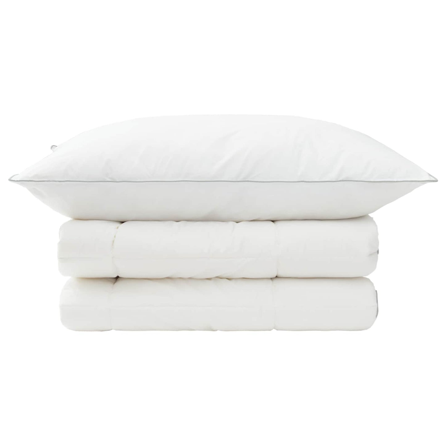 Duvet and Pillow Set 2 pcs 152x203 cm Winter 450 GSM Wool White