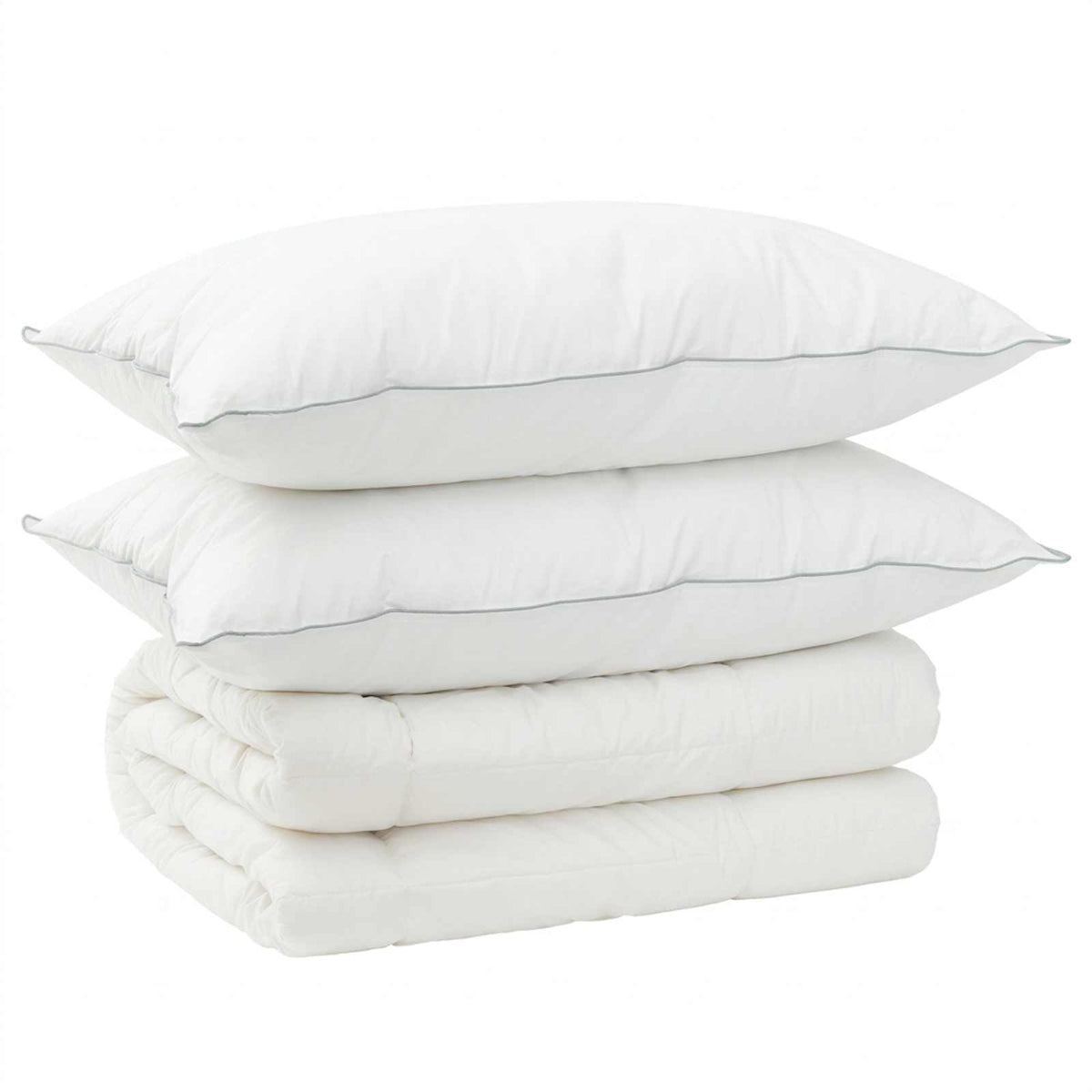 Duvet and Pillow Set 3 pcs 155x220 cm 4 Seasons 350 GSM Wool