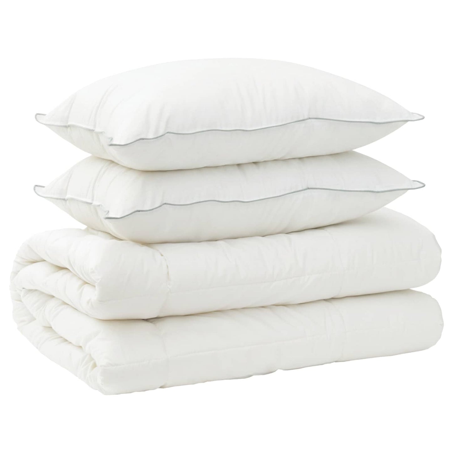 Duvet and Pillow Set 3 pcs 220x240 cm 4 Seasons 350 GSM Wool