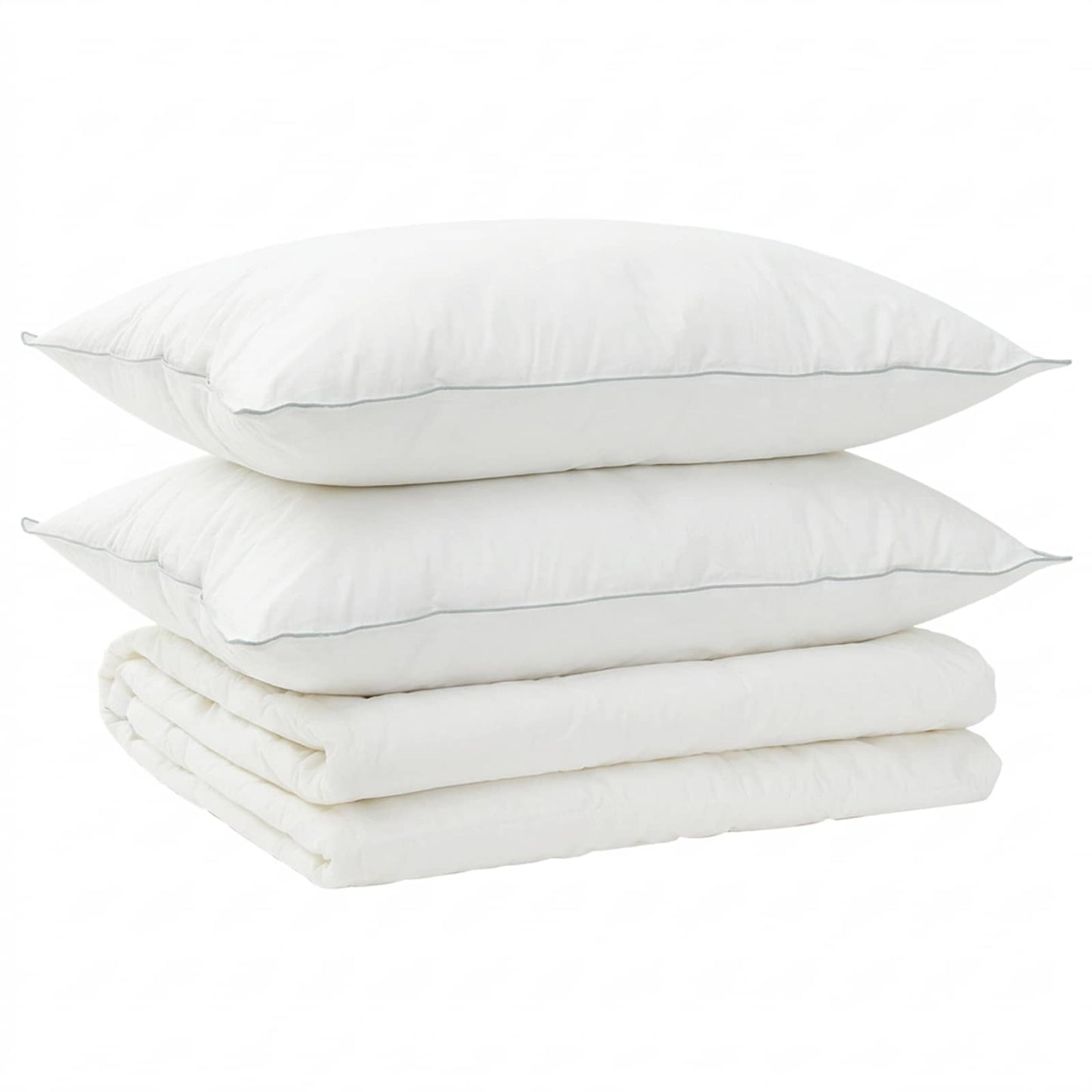 Duvet and Pillow Set 3 pcs 200x200 cm Summer 200 GSM Wool White