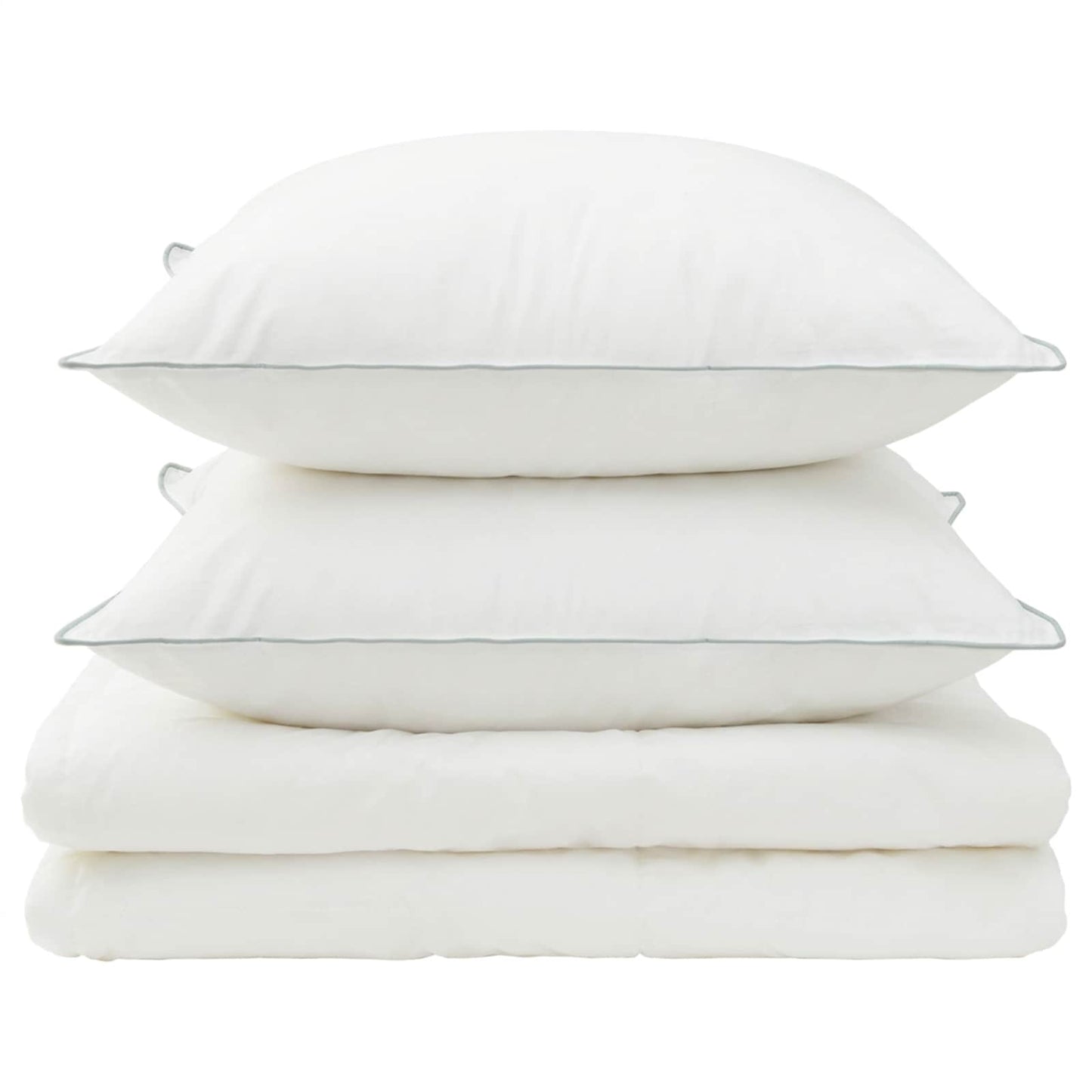 Duvet and Pillow Set 3 pcs 155x220 cm Summer 200 GSM Wool White