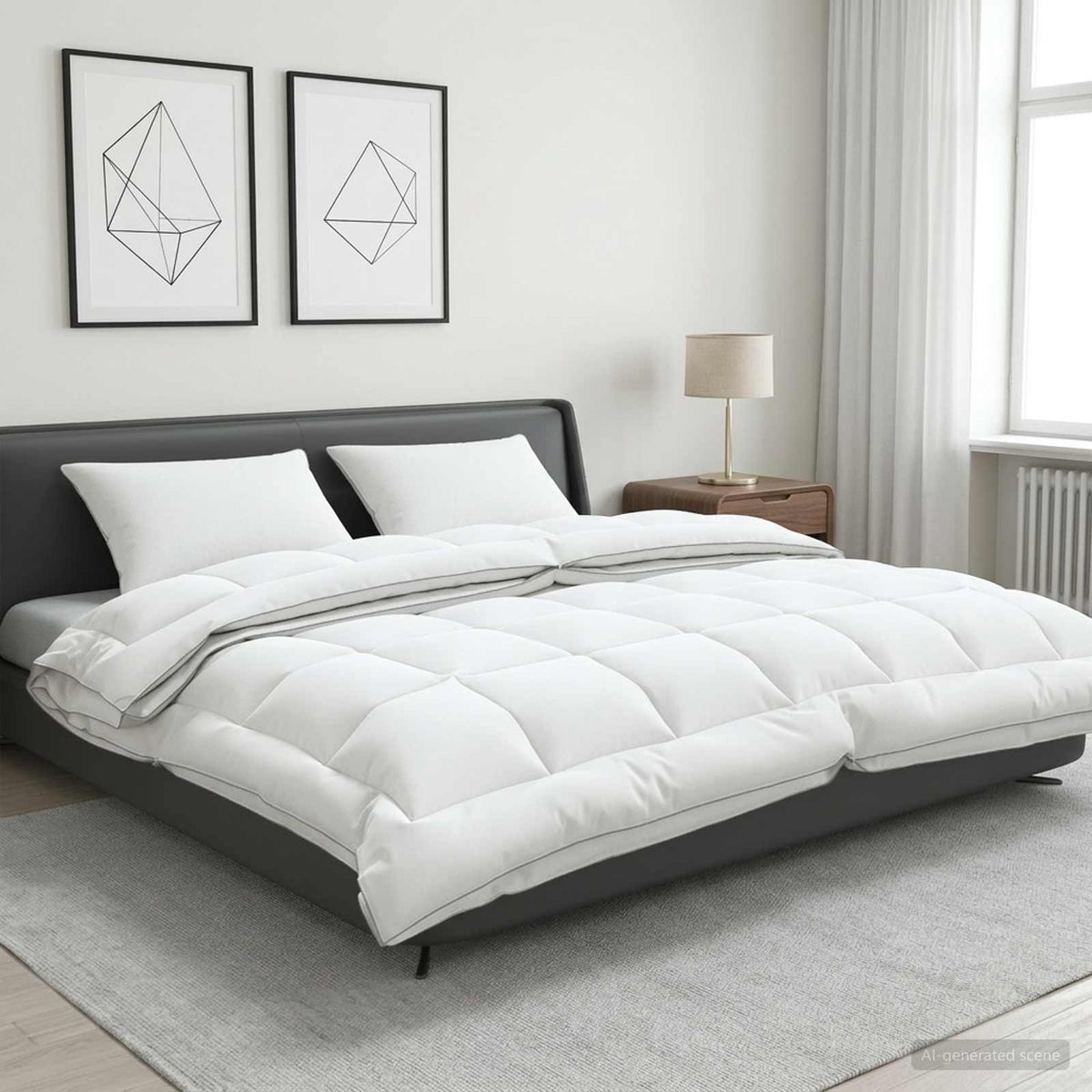 Duvet and Pillow Set 3 pcs 200x220 cm 4 Seasons 200+300 GSM