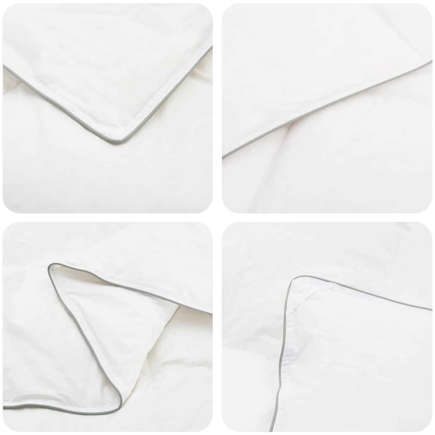 90% Goose Down Duvet Set FULDA 2 pcs 135 x 200 cm Summer White