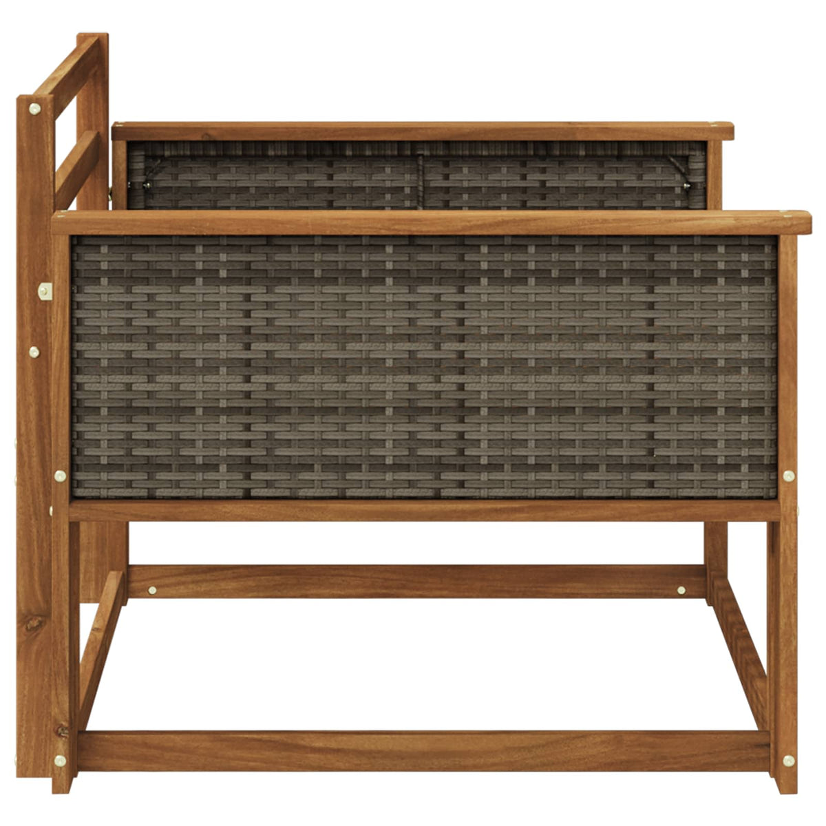 Outdoor Middle Sofa Solid Acacia Wood Natural