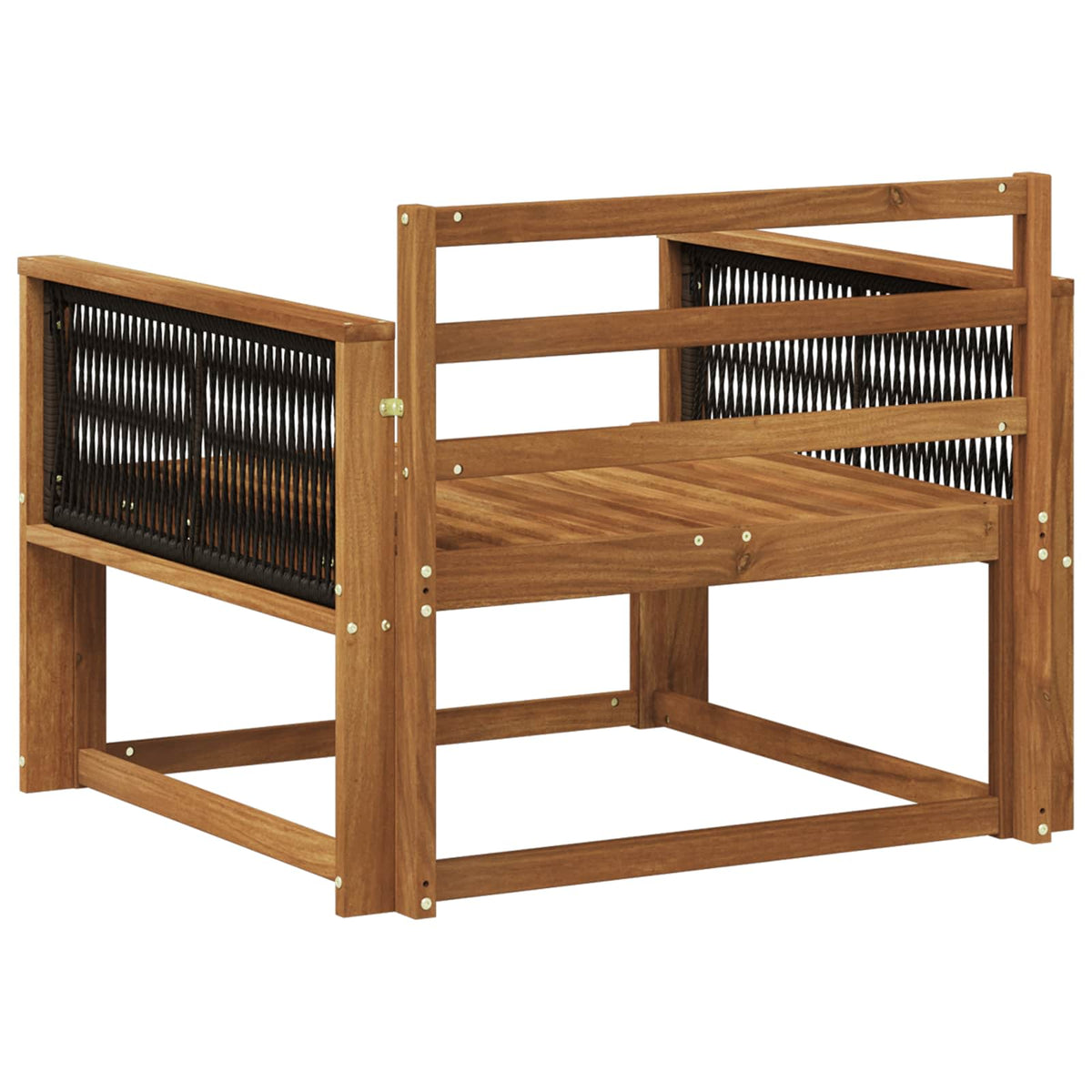 Outdoor Middle Sofa Solid Acacia Wood Natural