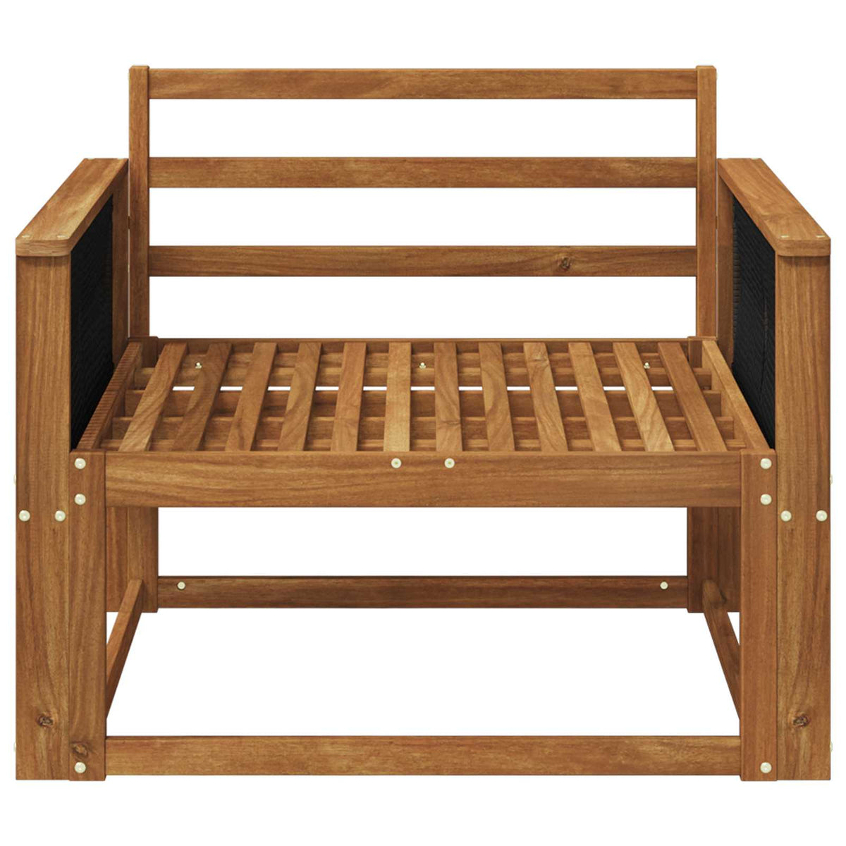 Outdoor Middle Sofa Solid Acacia Wood Natural